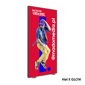Ścianki reklamowe:  Kaseton tkaninowy LED 100x200 cm