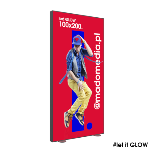 Ścianki reklamowe:  Kaseton tkaninowy LED 100x200 cm