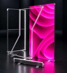 Ścianki reklamowe:  Kaseton tkaninowy LED FOLD 85 Lightbox SEG 100x200cm 